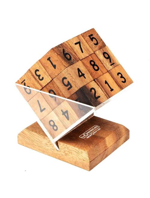 Logica Giochi Houten Cube Sudoku Puzzel, LG624, 11,3×8,5×12,5cm