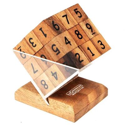 Logic Giochi Wooden Cube Sudoku Puzzle, LG624, 11.3×8.5×12.5cm