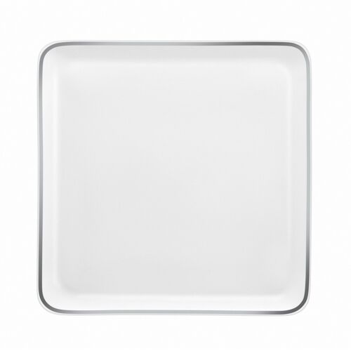 Yaka Argentic - Coffret 6 assiettes plates carrées-MEDARD DE NOBLAT