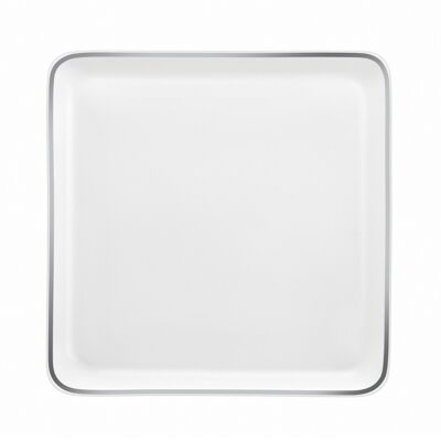 Yaka Argentic - Box of 6 square flat plates-MEDARD DE NOBLAT
