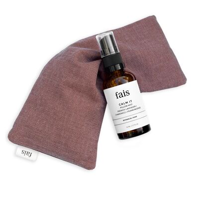 Peaceful Slumber Set: Heatable Linseed Eye Pillow & Mist, Bedtime Relaxation Gift Set