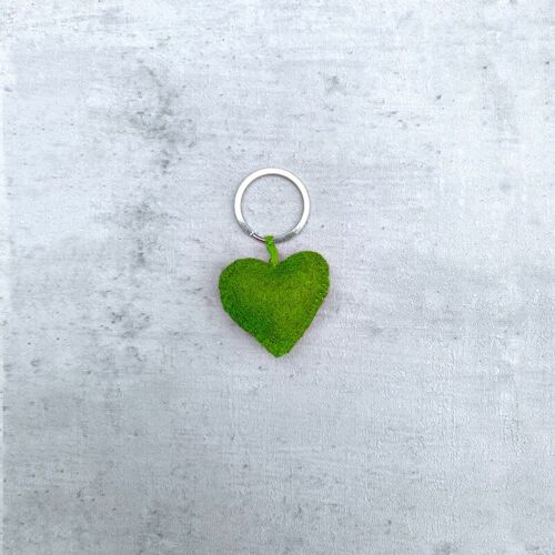 Keyring heart green (13B-KEYHEART-GRN)