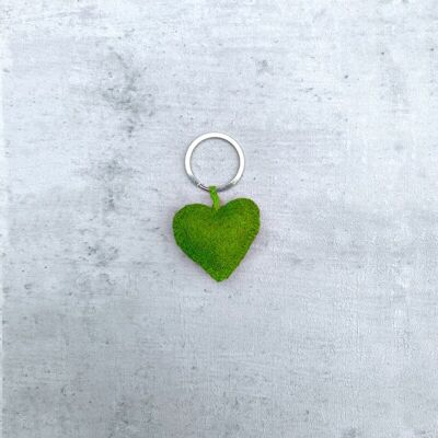 Keyring heart green (13B-KEYHEART-GRN)