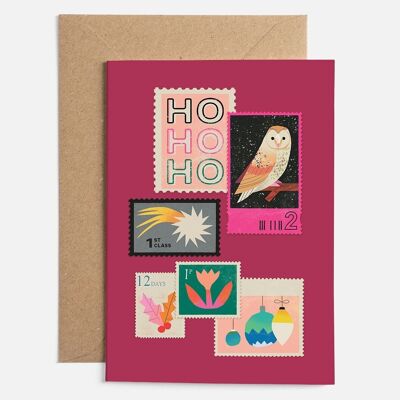 Christmas Owl Stamps | Card