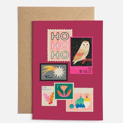 Christmas Owl Stamps | Card