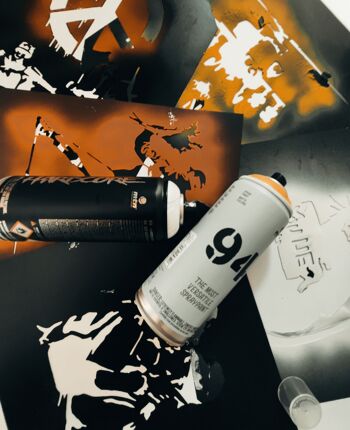 Pochoir Graffiti de Banksy - Le Lanciatore di Fiori 3