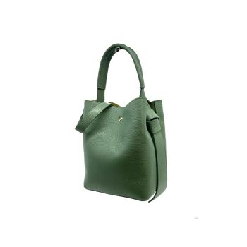 Sac en cuir pour femme avec nœud, forme cube et poche intérieure 7