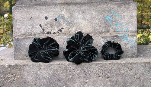 Royal Green Velvet Scrunchie