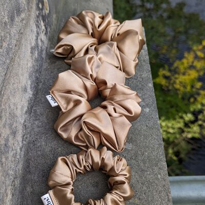 Gold Satin Scrunchie