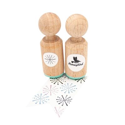 Mini Snowflake Stamp with Dot Design for Festive Winter Creations
