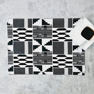 Handmade ''Bogolan'' Inspired Print Placemats | African Print Washable Placemats