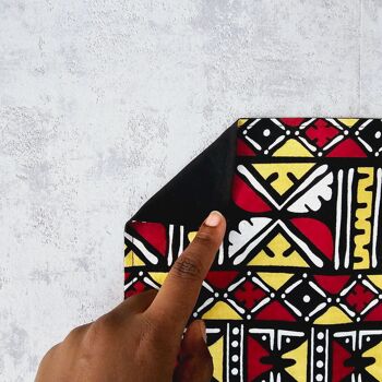 Napperons imprimés inspirés « Bogolan » faits à la main | Sets de table lavables à imprimé africain 3