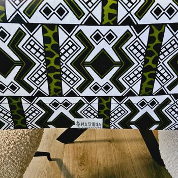 Chemin de table imprimé africain fait à la main « Mudcloth » inspiré de Bogolan fabriqué à partir de tissu imprimé 100 % africain 2