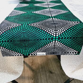 Chemin de table imprimé africain fait à la main « Mudcloth » inspiré de Bogolan fabriqué à partir de tissu imprimé 100 % africain 2