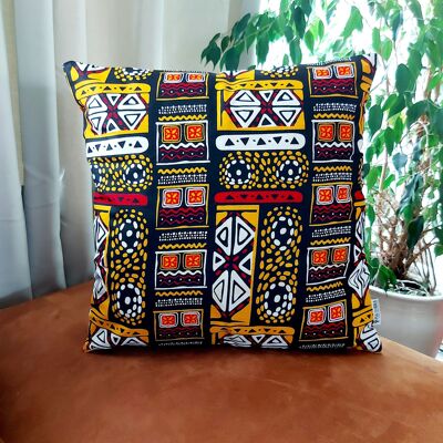 Housse de coussin imprimé africain | 100 % coton | Impression Kente | Housse de coussin Ankara