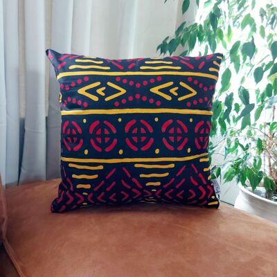 Funda de cojín con estampado africano | 100% Algodón | Impresión Kente | Funda de cojín Ankara