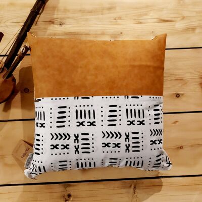 Kissenbezug mit afrikanischem Muster aus 100 % Baumwolle mit Bogolan-inspiriertem Schlammtuchdruck