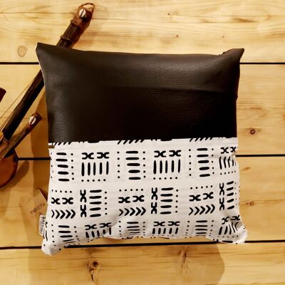 Kissenbezug mit afrikanischem Muster aus 100 % Baumwolle mit Bogolan-inspiriertem Schlammtuchdruck
