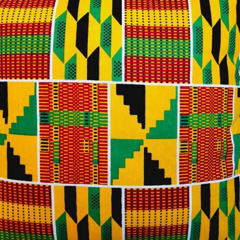 Housse de coussin imprimé africain | 100 % coton | Impression Kente | Housse de coussin Ankara 3