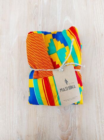 Grand bonnet de sommeil doublé en satin imprimé « Mudcloth » africain pour femmes | Bonnet de couchage 4