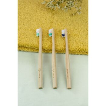 Brosse à dents en bois Adulte - Lot de 12 2
