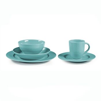 Grain de Malice Turquoise - Coffret 6 assiettes salade et pâtes-MEDARD DE NOBLAT 2