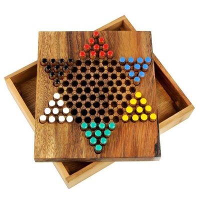 Logica Giocgi Chinese Wooden Checkerboard, LG637, 15x17x3cm