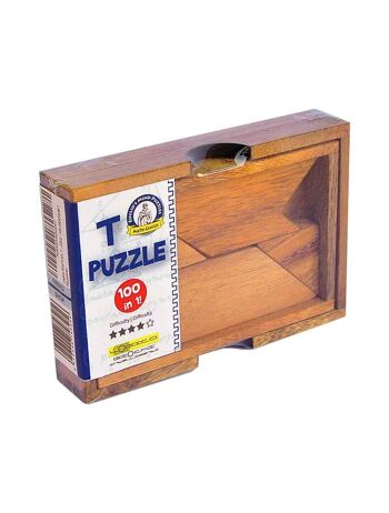 Brainteasers Logic Giochi Puzzle en Bois T-Puzzle, LG256, 12x8x3cm 1