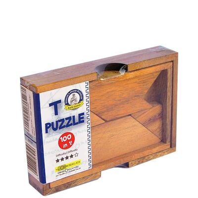 Brainteasers Logic Giochi Wooden Puzzle T-Puzzle, LG256, 12x8x3cm