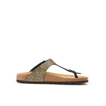 Sandale tong BLANCA en éco-cuir doré pour femme. Code fournisseur MD2117 4
