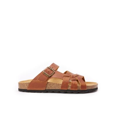 ALVARO brown leather sandal for UNISEX. Supplier code MD4409