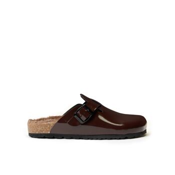 Babouche NOE en éco-cuir marron pour femme. Code fournisseur MI1027 1