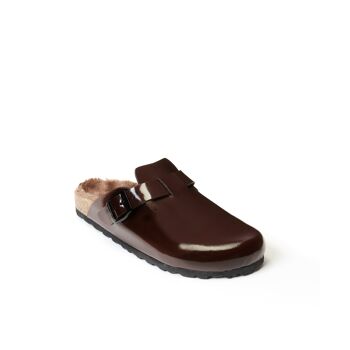 Babouche NOE en éco-cuir marron pour femme. Code fournisseur MI1027 2