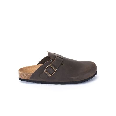 NOE slipper in brown leather from UNISEX. Supplier code MI1029