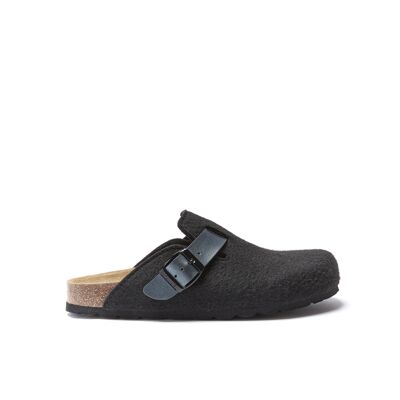NOE slipper in black felt by UNISEX. Supplier code MI1192
