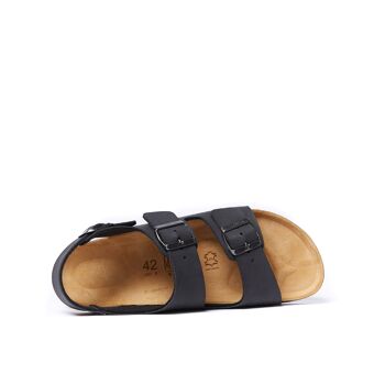 Sandale CARLOS en éco-cuir noir pour HOMME. Code fournisseur MD7018 5