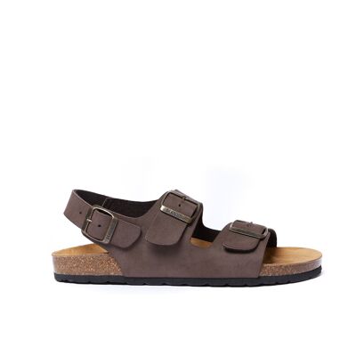 CARLOS sandal in brown eco-leather for MEN. Supplier code MD7019