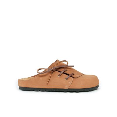 UNISEX brown leather ESTER slipper. Supplier code MI9037