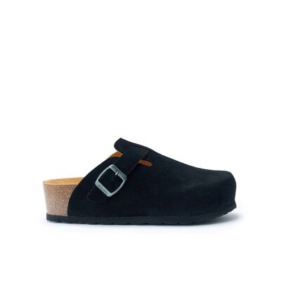 NOE slipper in black leather for women. Supplier code MI1051