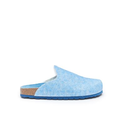 ANGEL blue felt slipper for women. Supplier code MI2007
