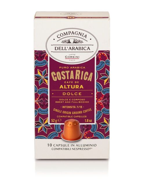 Café Costa Rica - 10 cápsulas aluminio (compatible Nespresso®) Compagnia Dell'Arabica