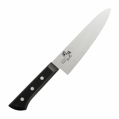 Couteau japonais Santoku couteau de boucher de cuisine Wakatake 180mm en acier inoxydable pour viande, poisson, légumes
