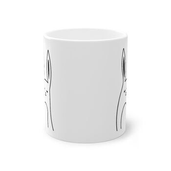 Tasse mignonne de lapin tasse de lapin drôle, blanc, 325 ml / 11 oz tasse à café, tasse à thé pour les enfants 5