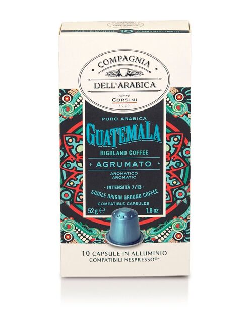 Café Guatemala - 10 cápsulas aluminio (compatible Nespresso®) Compagnia Dell'Arabica