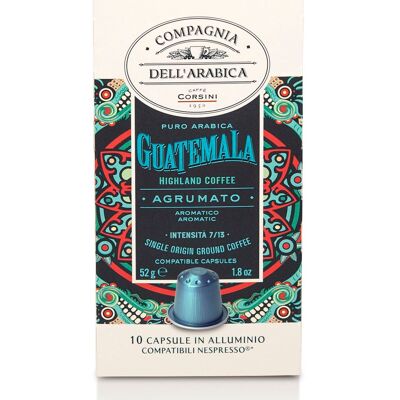 Guatemala Coffee - 10 aluminum capsules (Nespresso® compatible) Compagnia Dell'Arabica