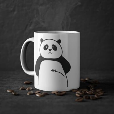 Cute Panda mug funny bear mug, white, 325 ml / 11 oz Coffee mug, tea mug for kids