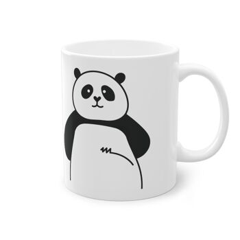 Tasse Panda mignonne, tasse ours drôle, blanche, 325 ml / 11 oz, tasse à café, tasse à thé pour enfants 4