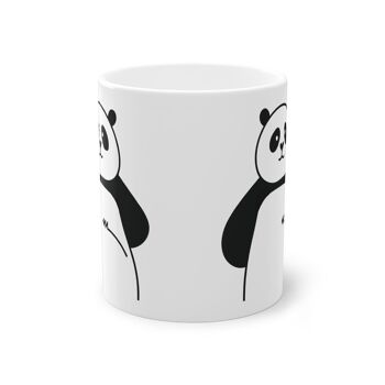 Tasse Panda mignonne, tasse ours drôle, blanche, 325 ml / 11 oz, tasse à café, tasse à thé pour enfants 5
