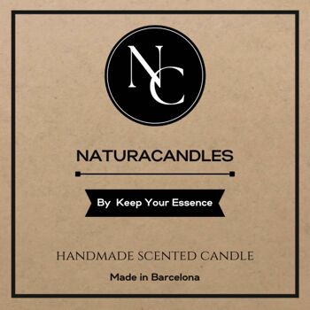 Bougie aromatique décorative au parfum naturel. Cire végétale 100% artisanale – BOULE DE LAINE 2