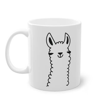 Tasse drôle de lama mignon, blanche, tasse à café, tasse à thé pour enfants, 325 ml / 11 oz 4